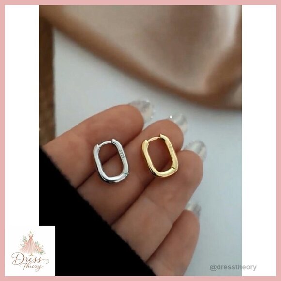 925 Sterling Silver Hoop Earrings Hypoallergenic Small U Hoop Minimalist - Picture 8 of 8